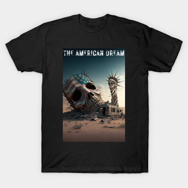 Death of the American Dream v2 T-Shirt by AI-datamancer